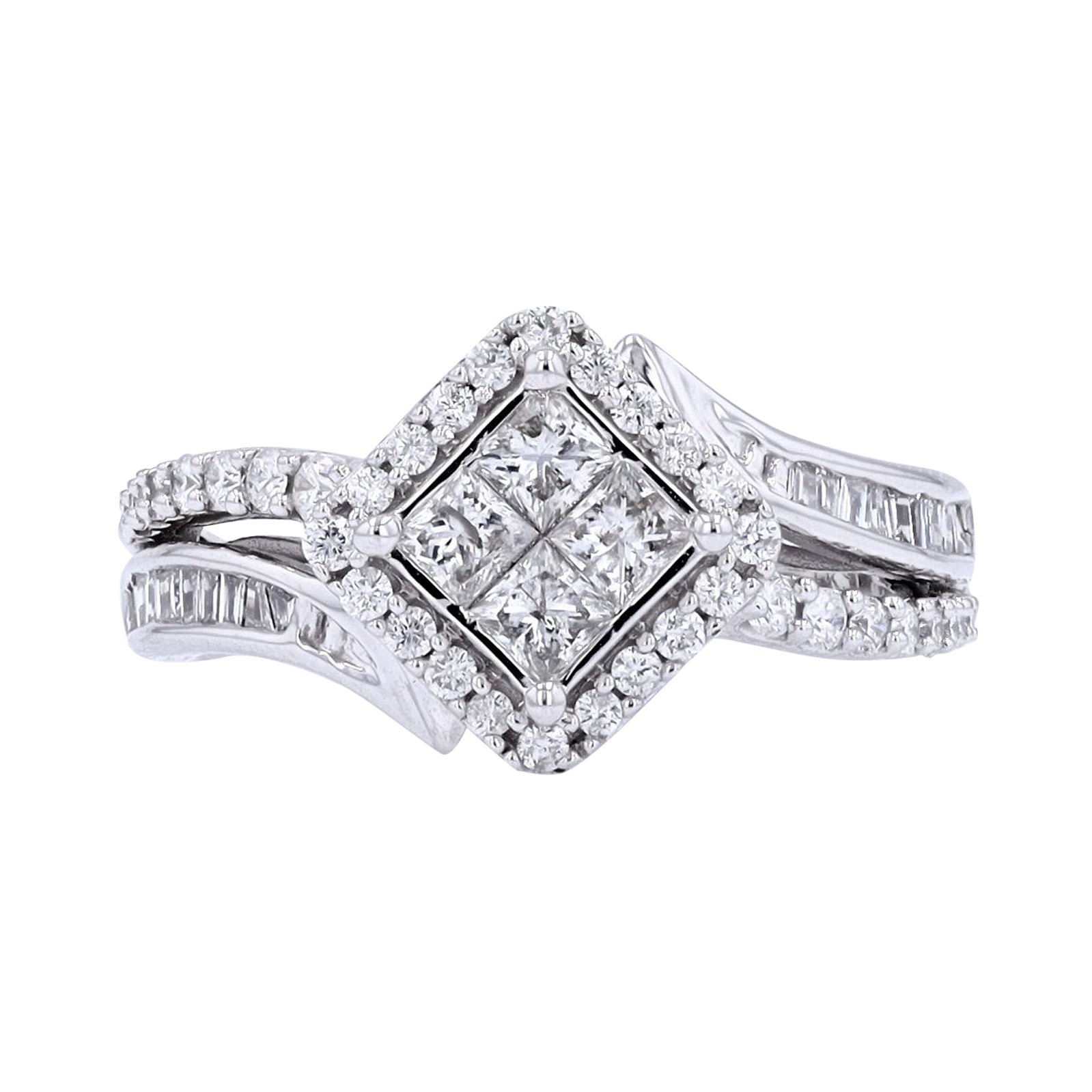 10K WG 1 CTW Diamond Ring