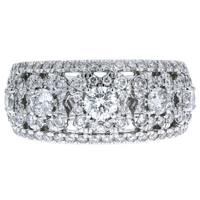 14K WG Floral Diamond Cocktail Ring
