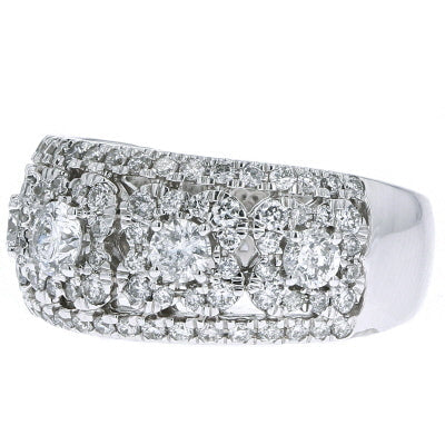 14K WG Floral Diamond Cocktail Ring