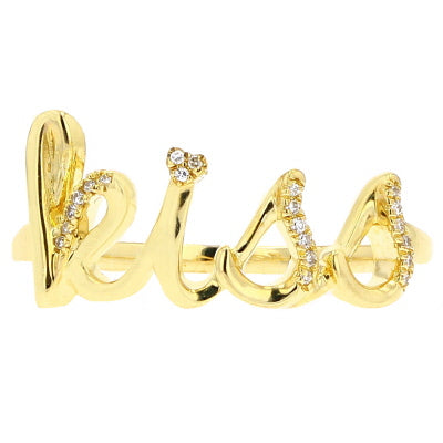 10K YG Diamond 'Kiss' Ring