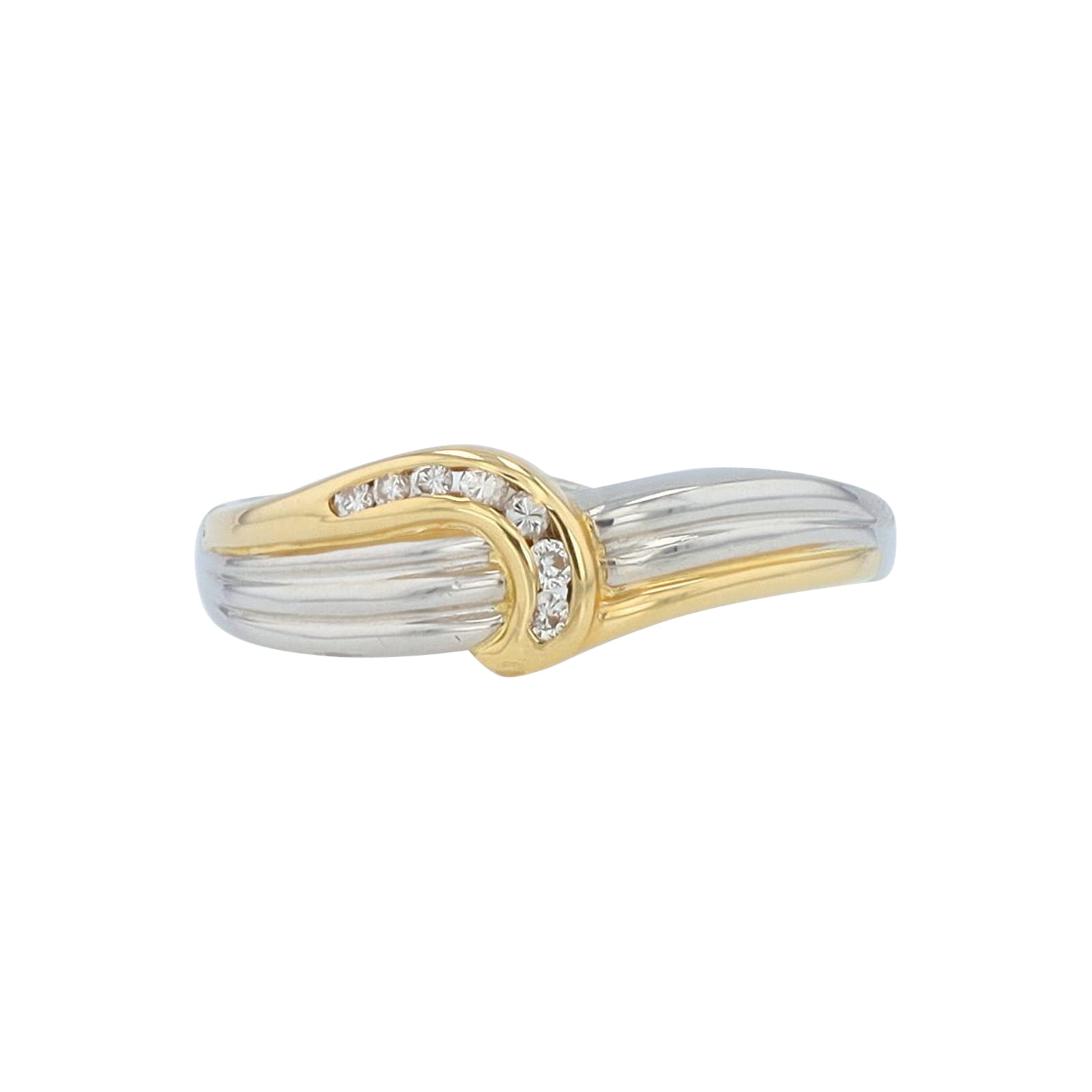 Platinum/18K YG 0.08 CT Diamond Ring