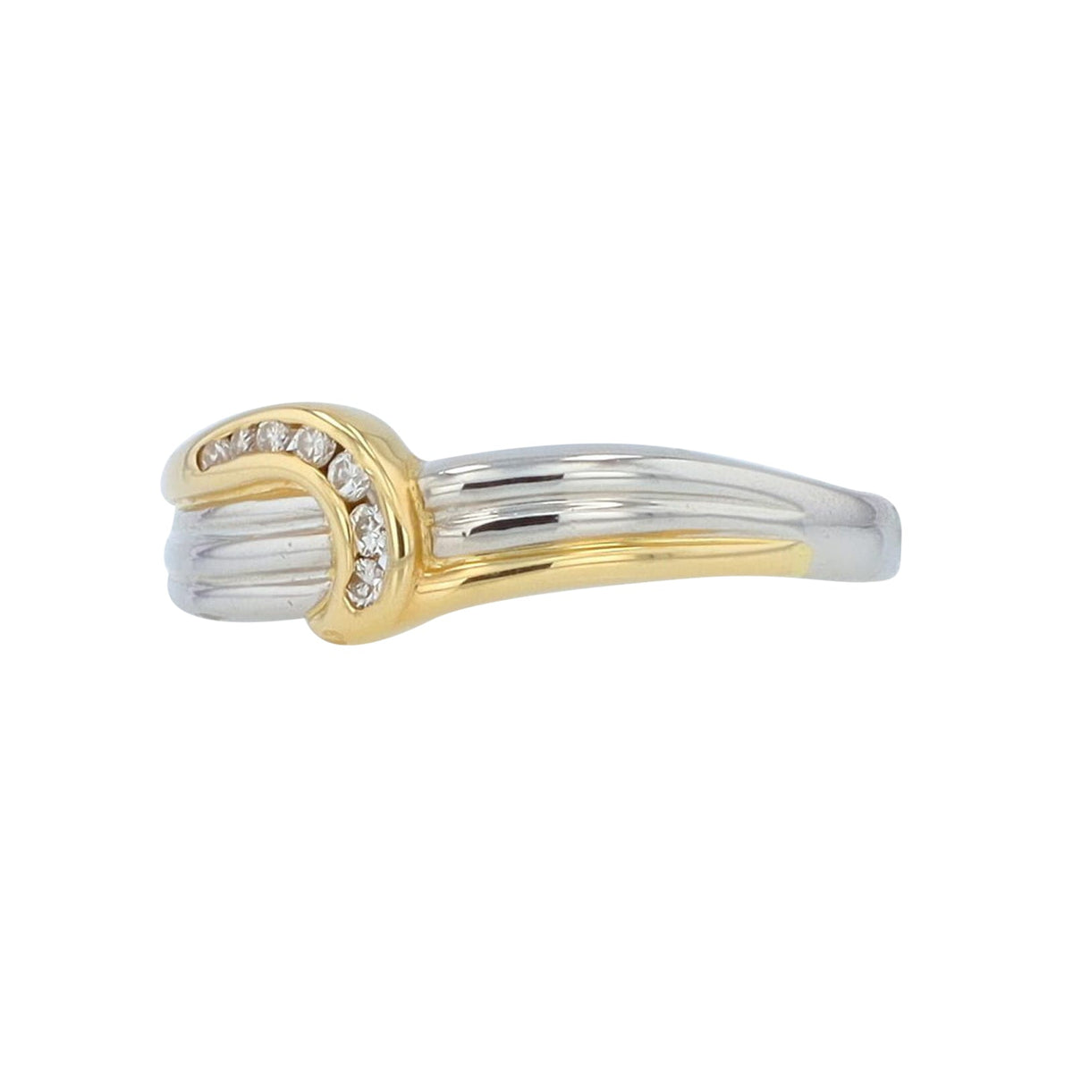 Platinum/18K YG 0.08 CT Diamond Ring