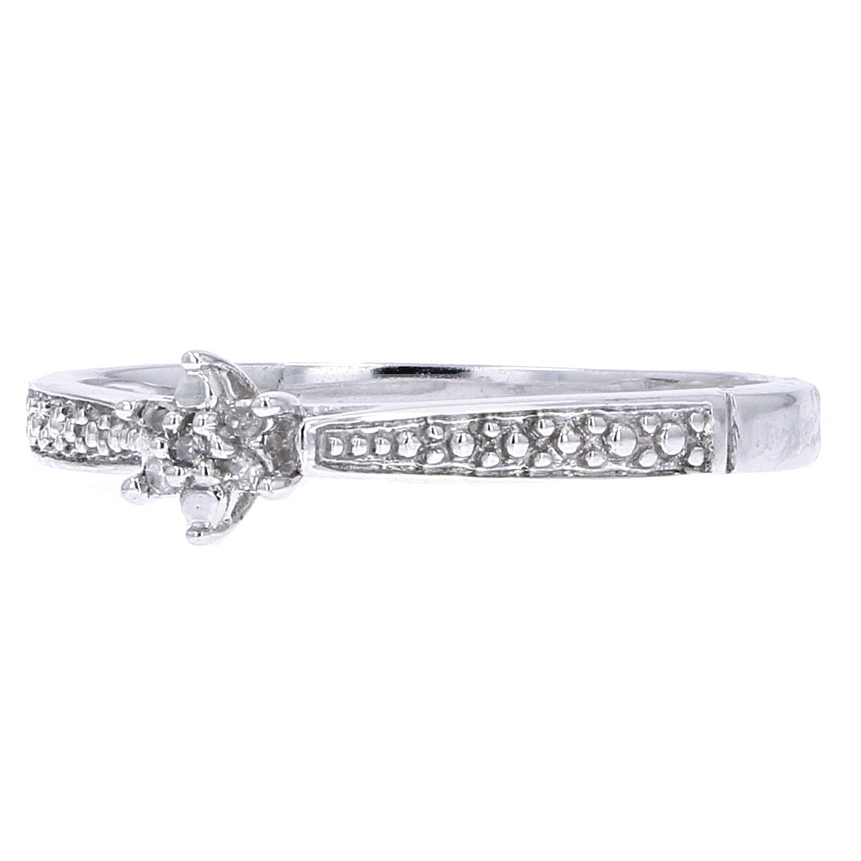 10K WG Diamond Floral Cluster Ring
