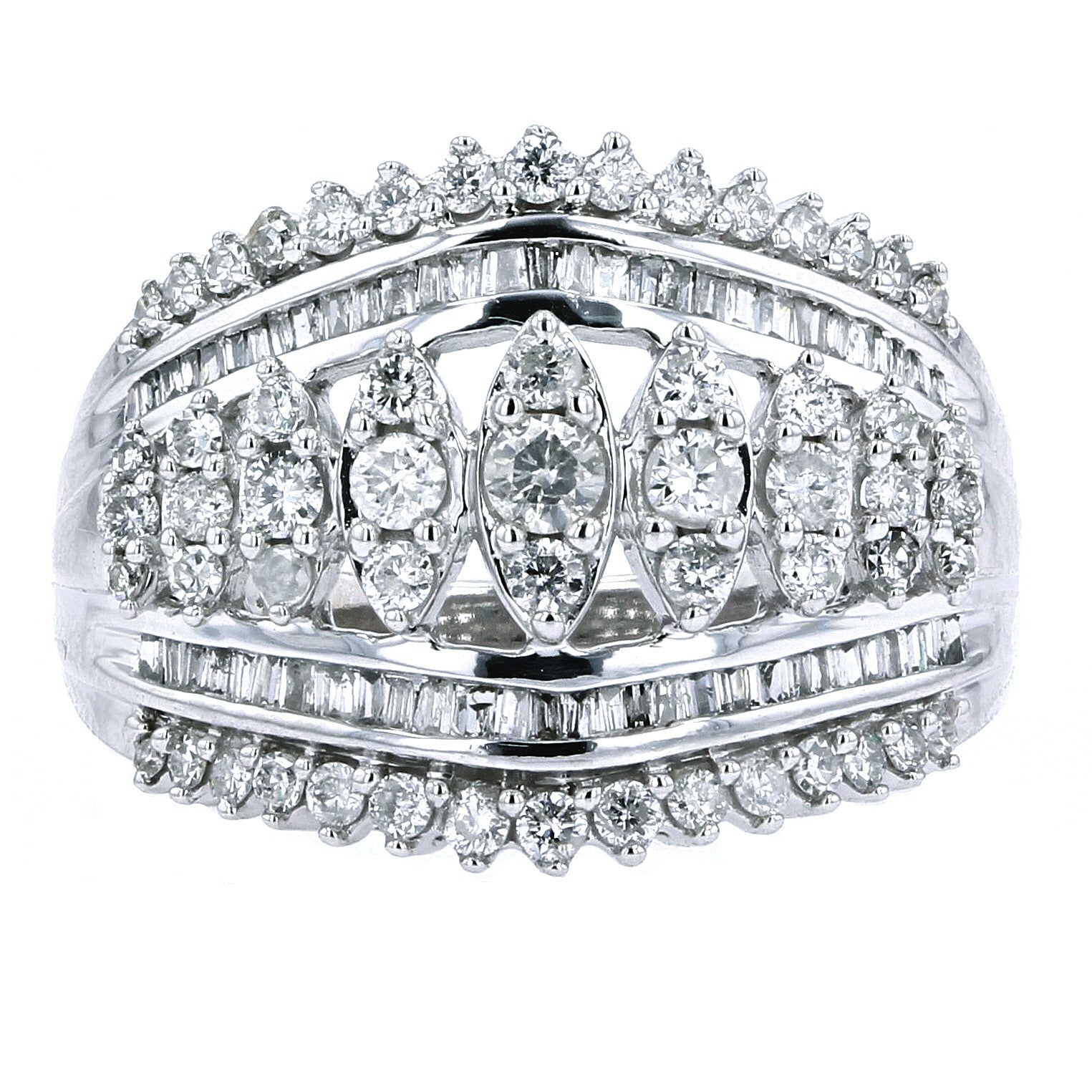 10K WG 1 CTW Diamond Ring