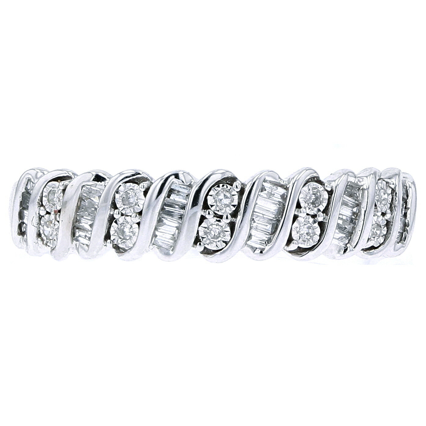 10K Diamond S-Bar Band<p><strong>More Colors Available</p></strong>