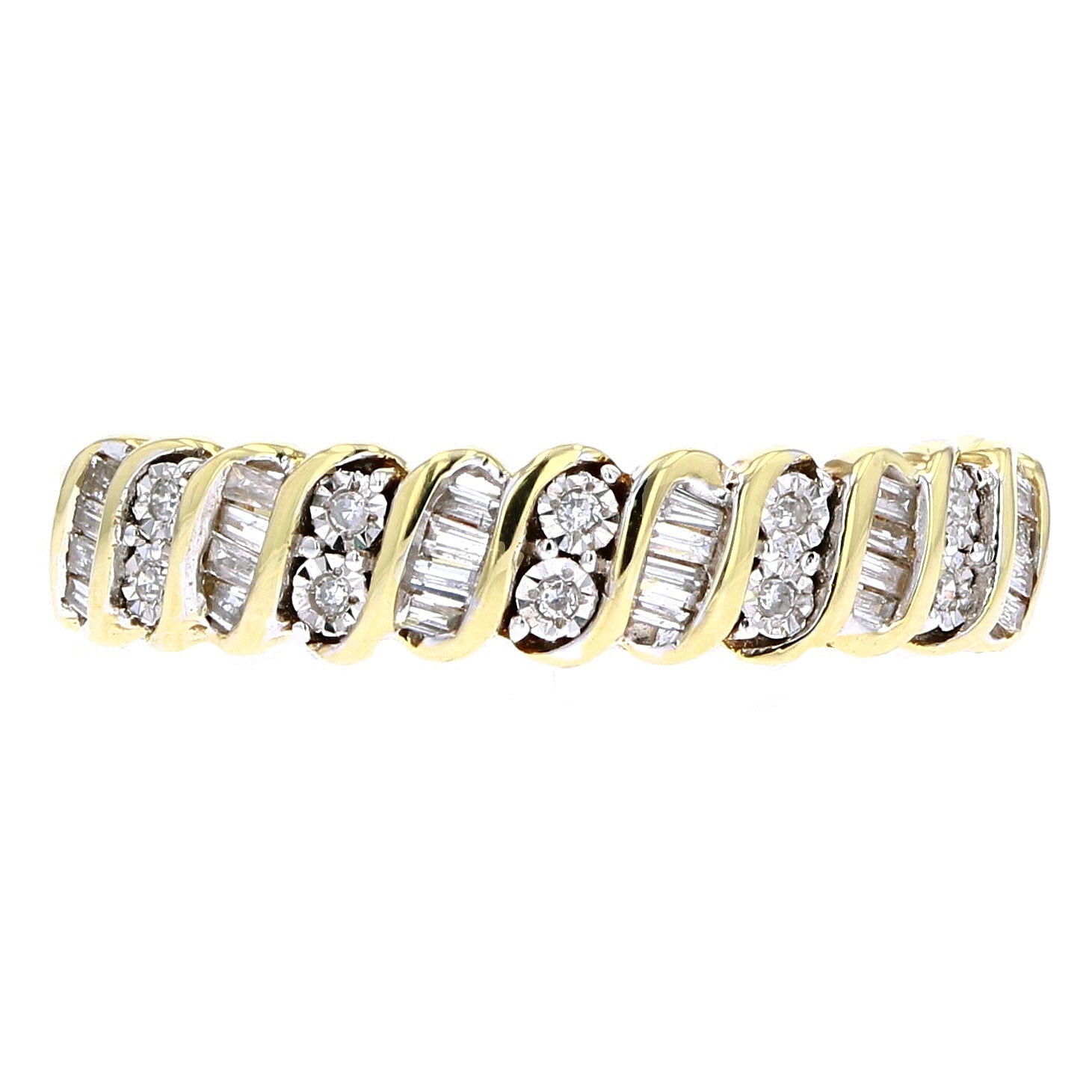 10K Diamond S-Bar Band<p><strong>More Colors Available</p></strong>