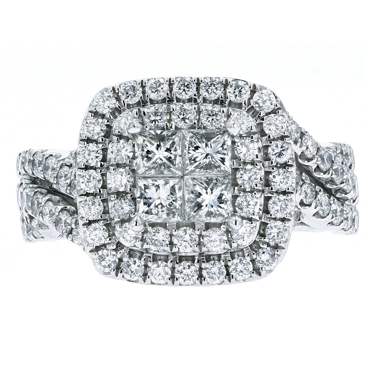 14K WG 1 1/2 CTW Diamond Ring