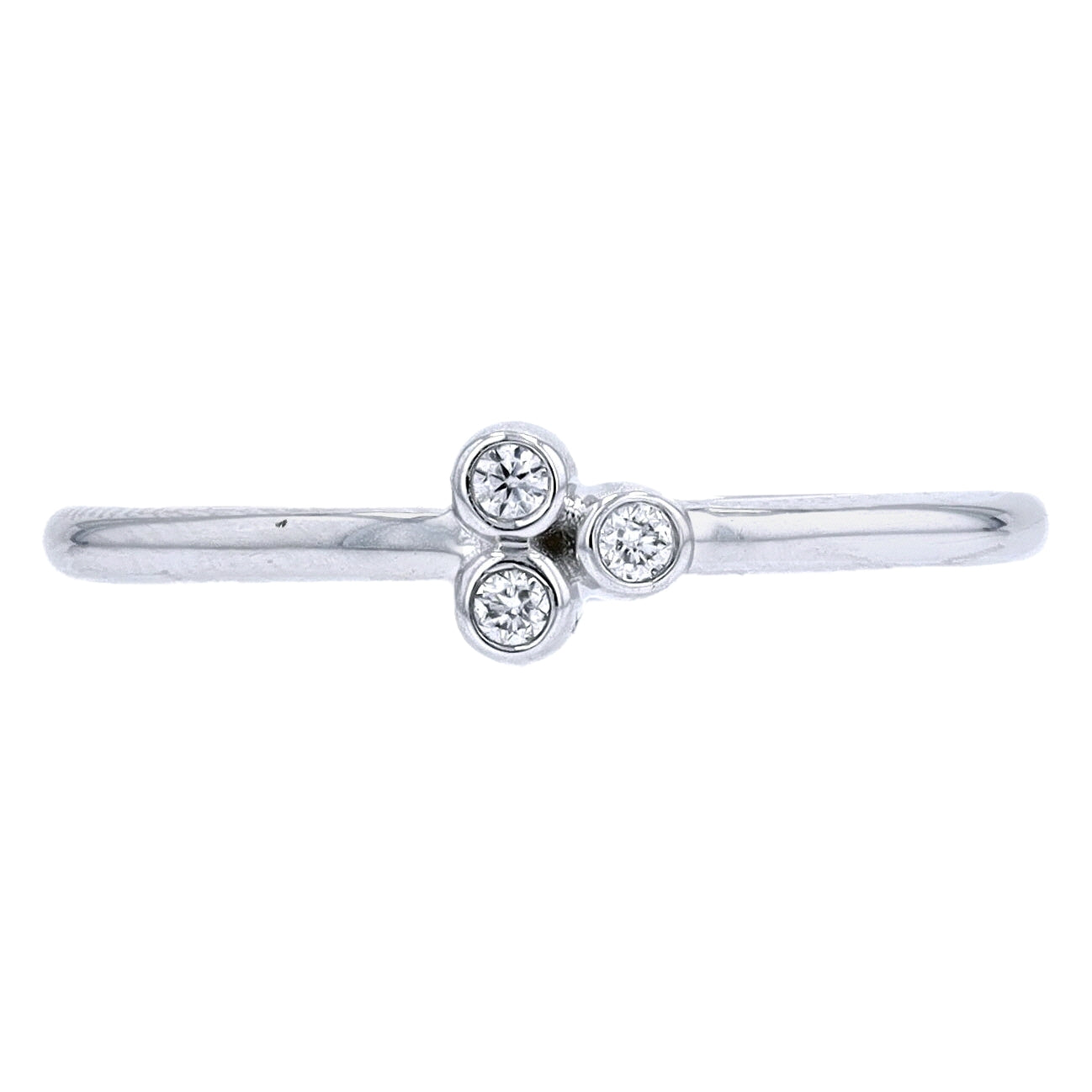 10K WG Three Stone Ring<p><strong>$79</p></strong>