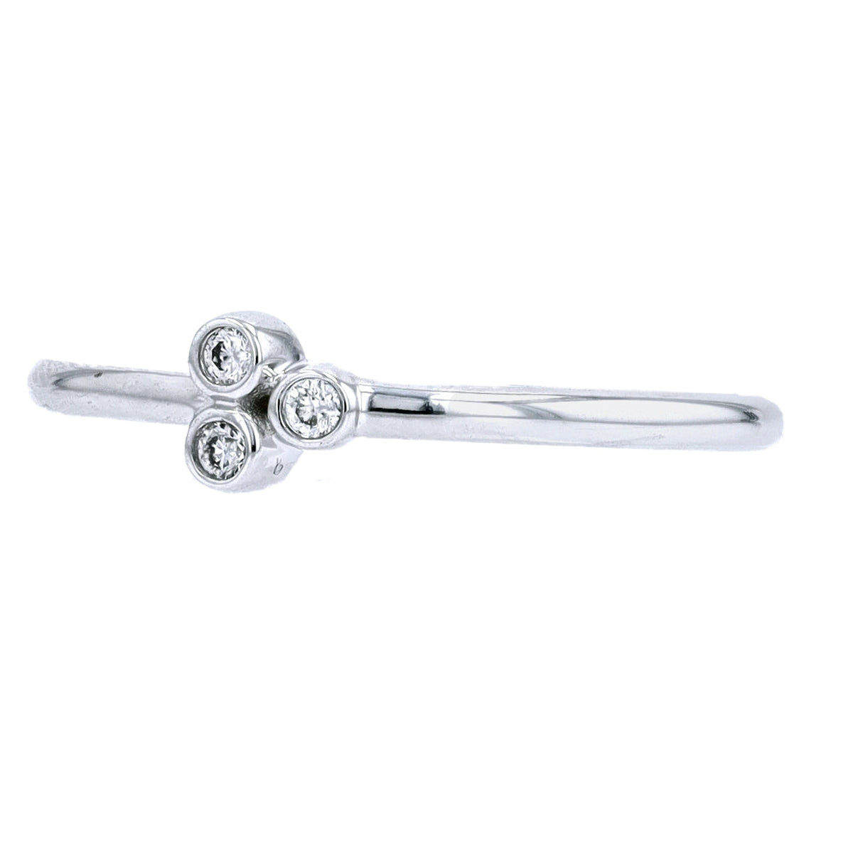 10K WG Three Stone Ring<p><strong>$79</p></strong>
