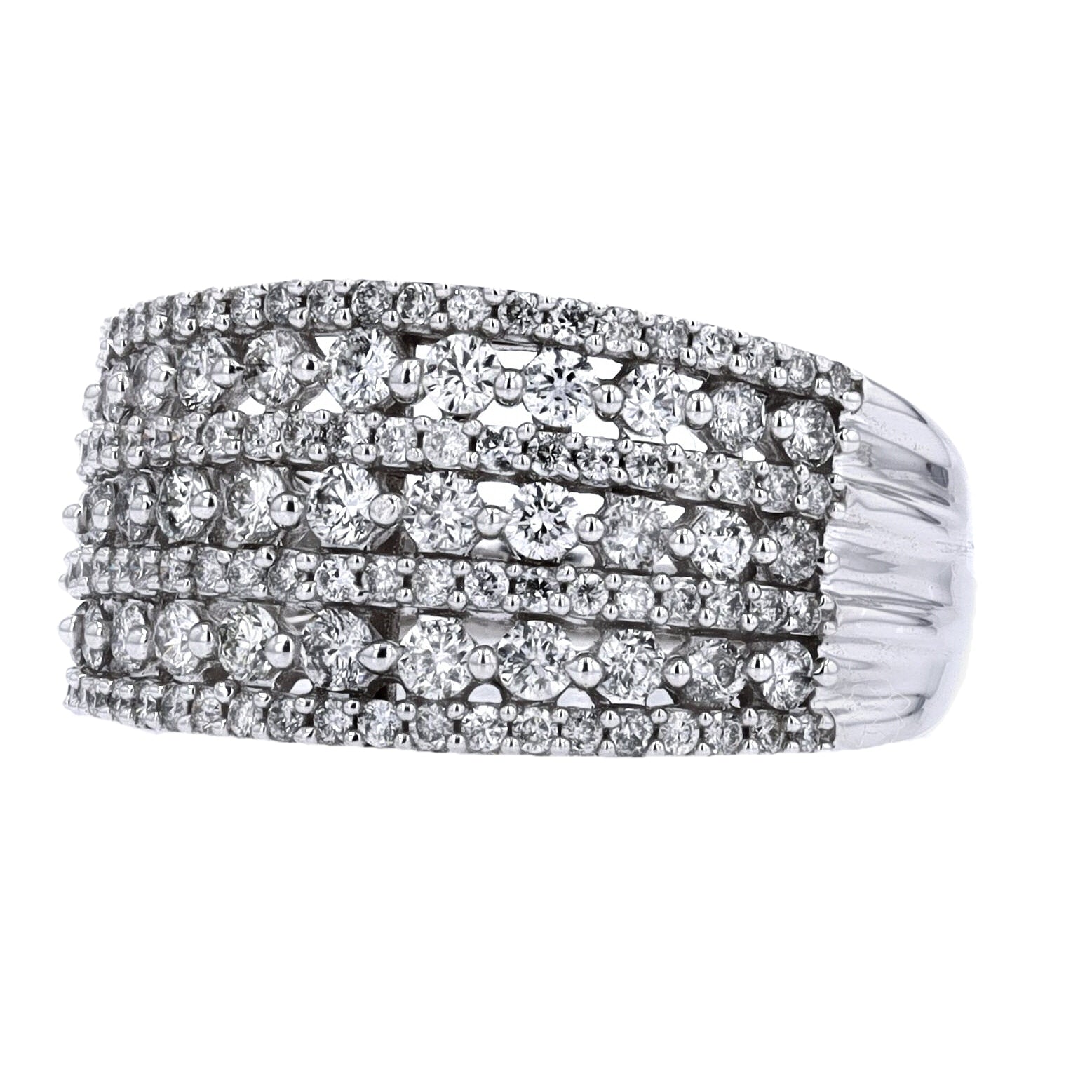 10K WG 1 CTW Diamond Cocktail Ring