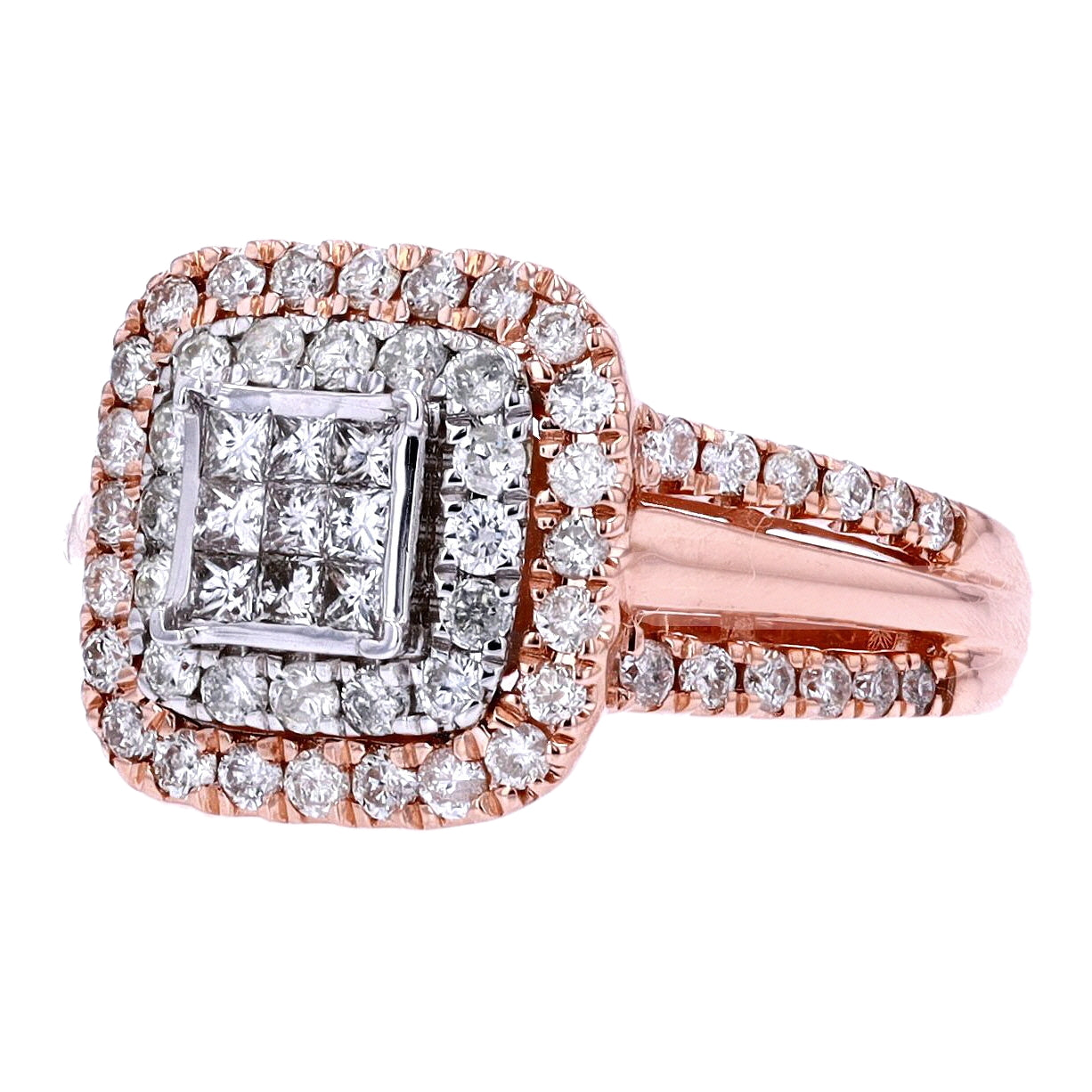 10K RG 1 CTW Diamond Ring