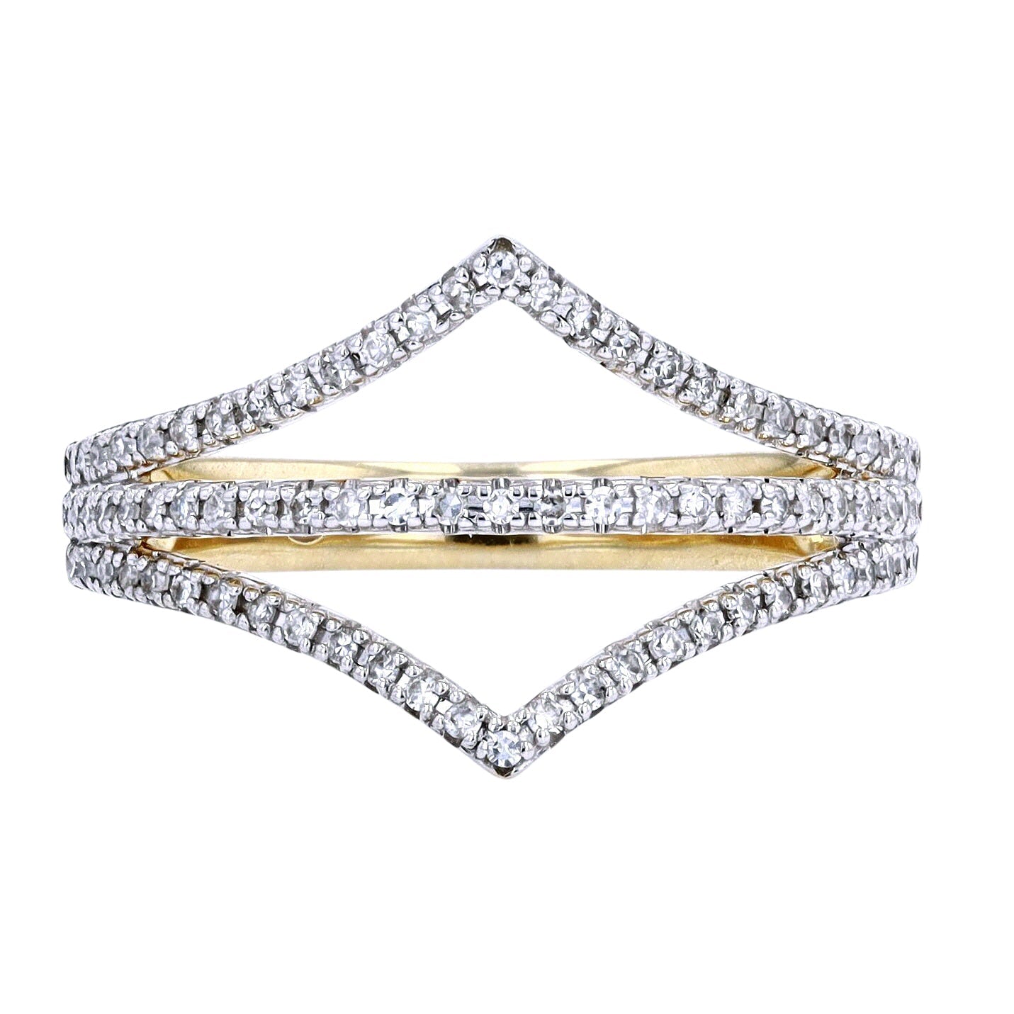 10K YG Diamond Chevron Ring<p><strong>$159</p></strong>