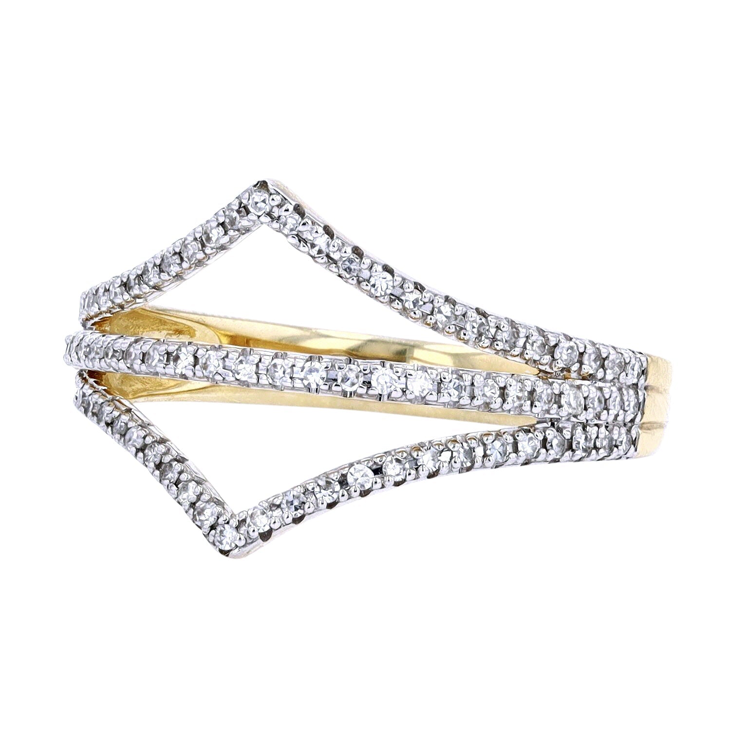 10K YG Diamond Chevron Ring<p><strong>$159</p></strong>