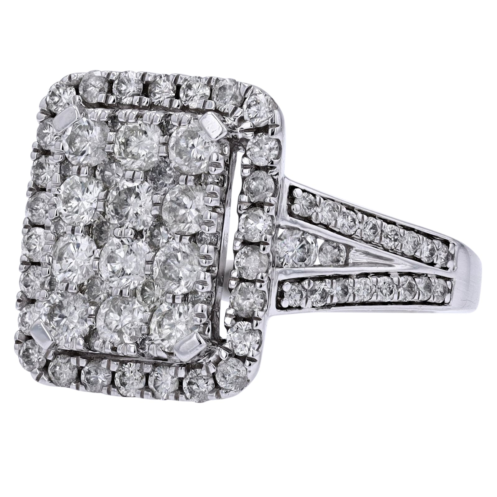 10K WG Diamond Cluster Ring