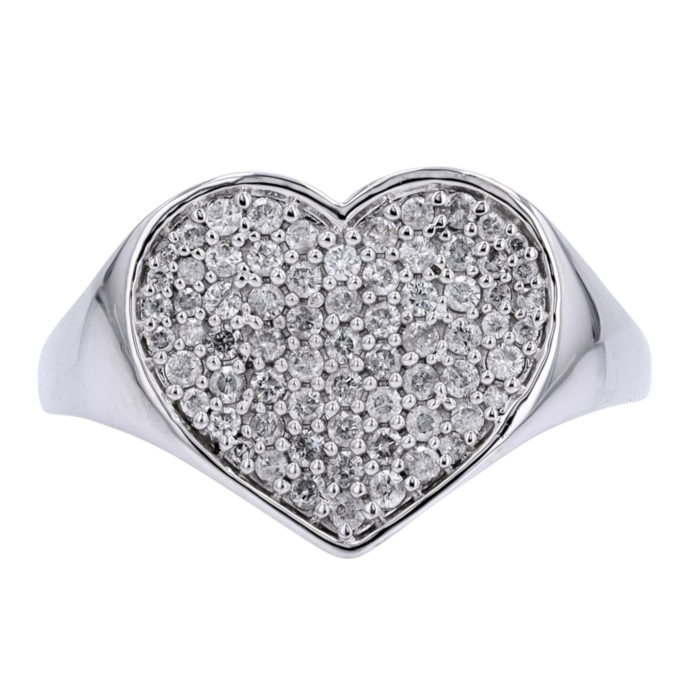 10K WG Diamond Heart Ring