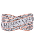 10K RG 1 CTW Diamond Crossover Ring
