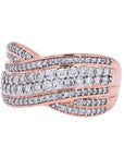 10K RG 1 CTW Diamond Crossover Ring