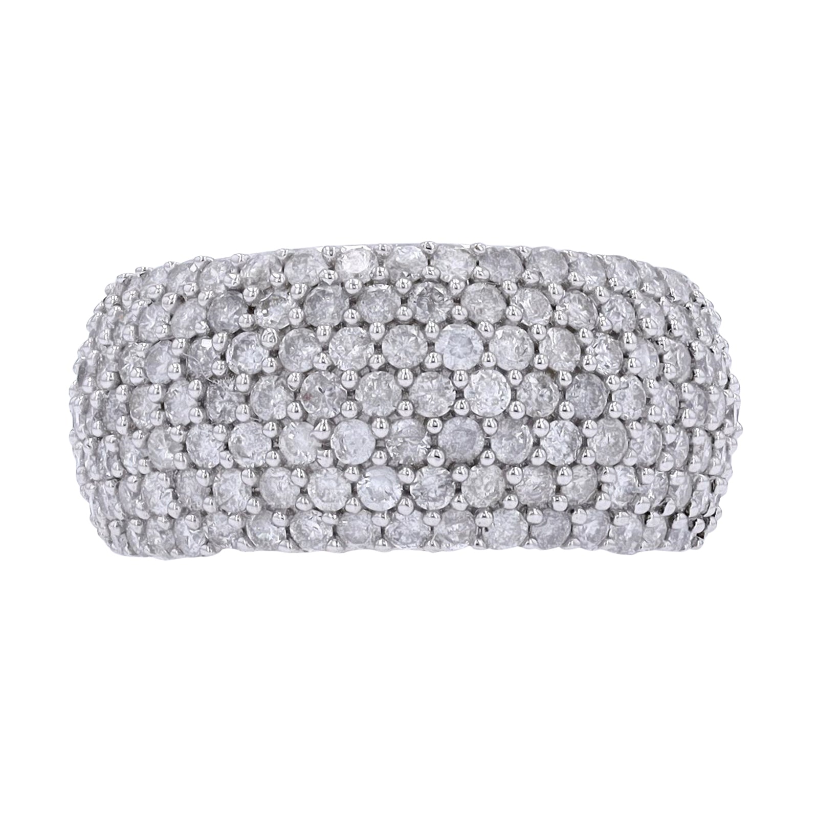 10K WG 1 CTW Diamond Pave Wide Band
