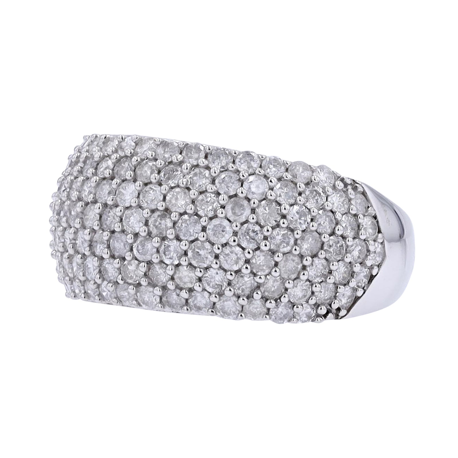 10K WG 1 CTW Diamond Pave Wide Band