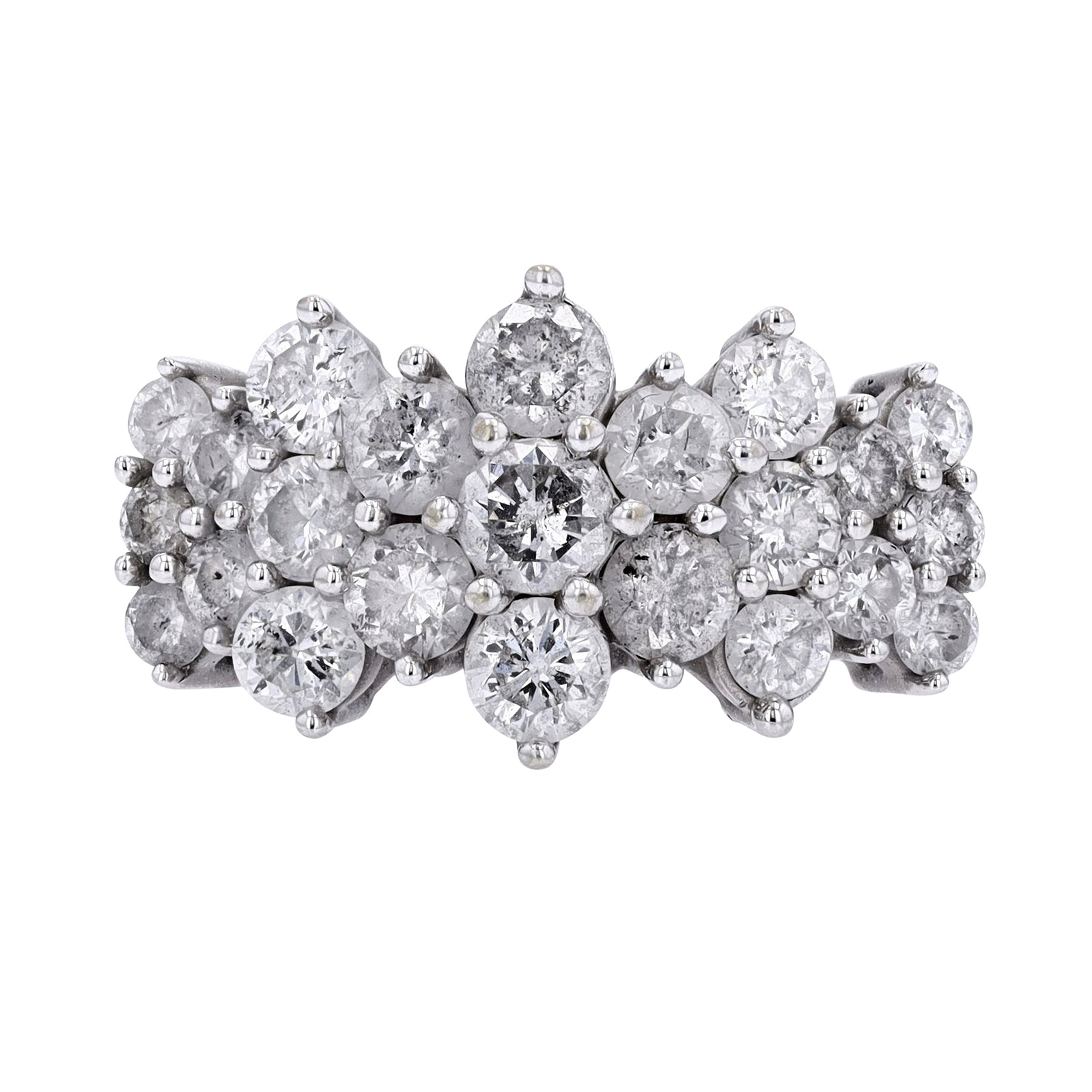 10K WG 3 CT Diamond Cocktail Ring