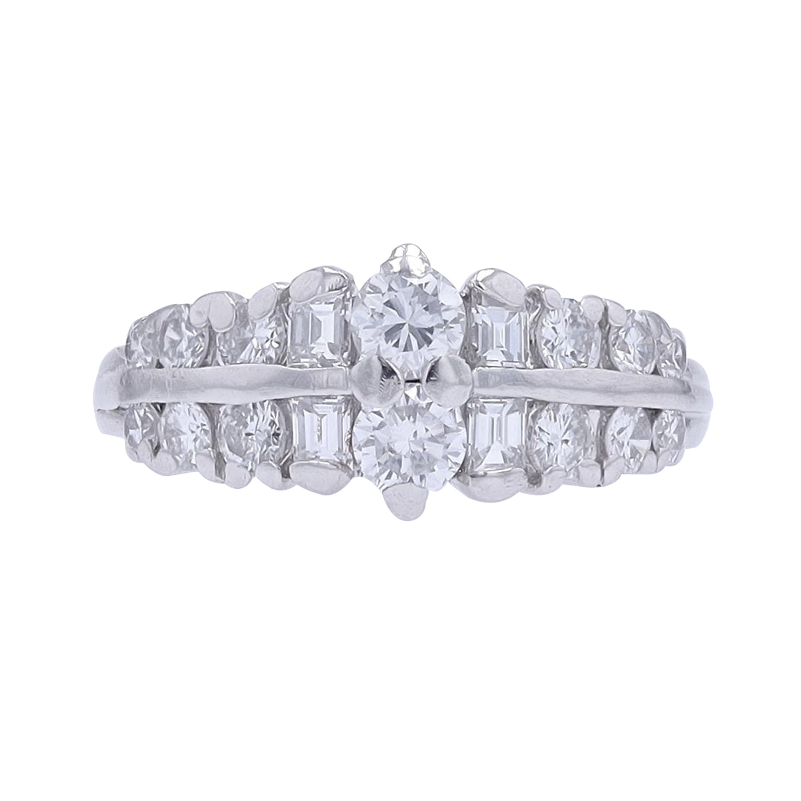 Platinum 1.02 CT Diamond Ring