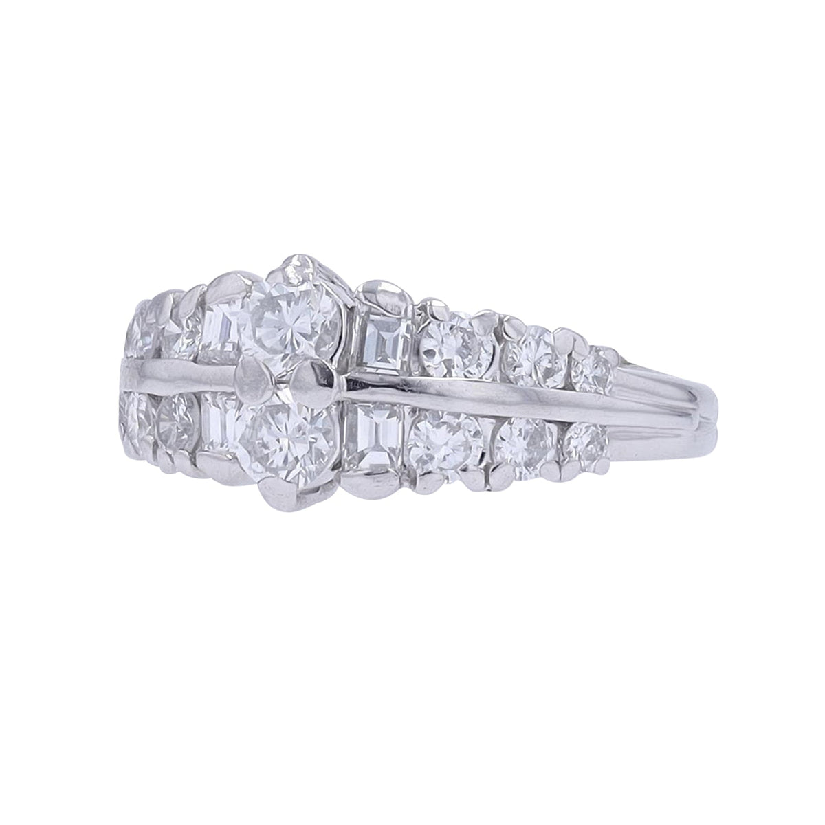Platinum 1.02 CT Diamond Ring