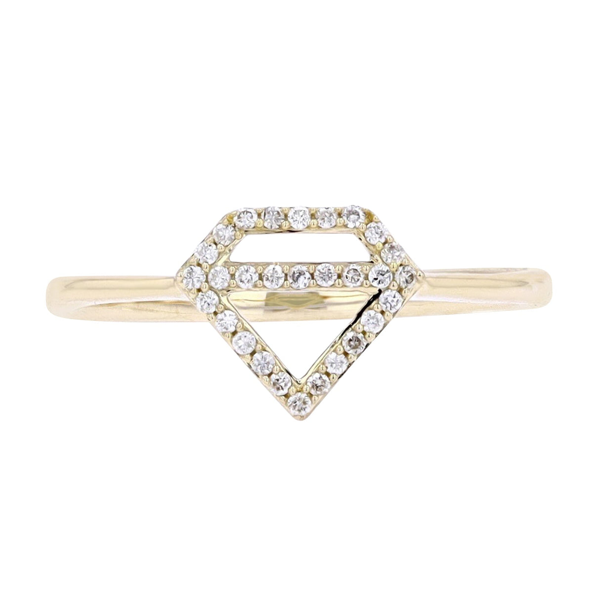 14K Diamond Motif Ring<p><strong>More Colors Available</p></strong>