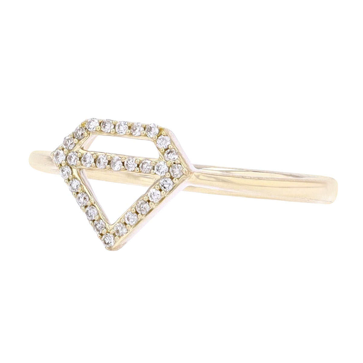 14K Diamond Motif Ring<p><strong>More Colors Available</p></strong>