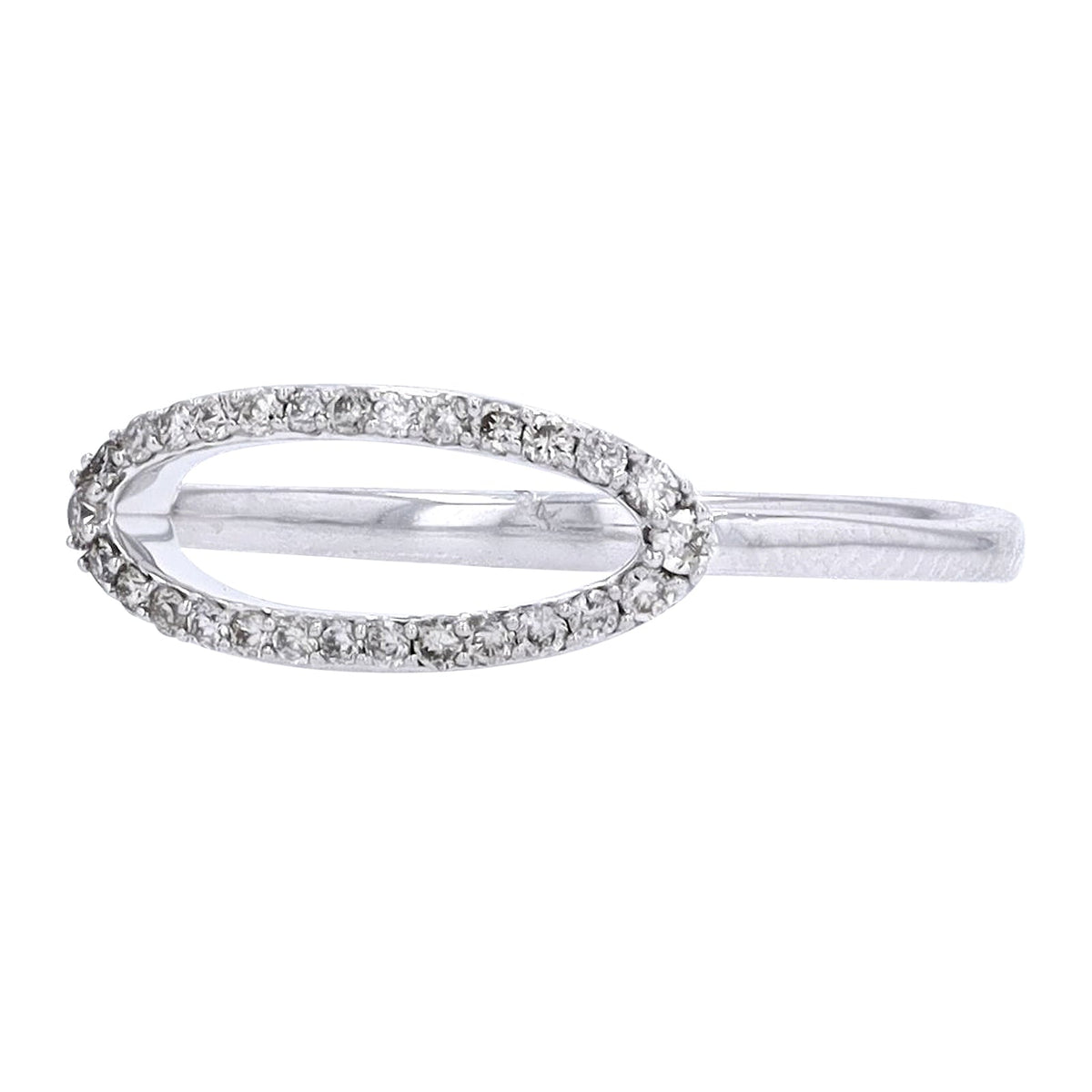 14K WG Oval Diamond Ring