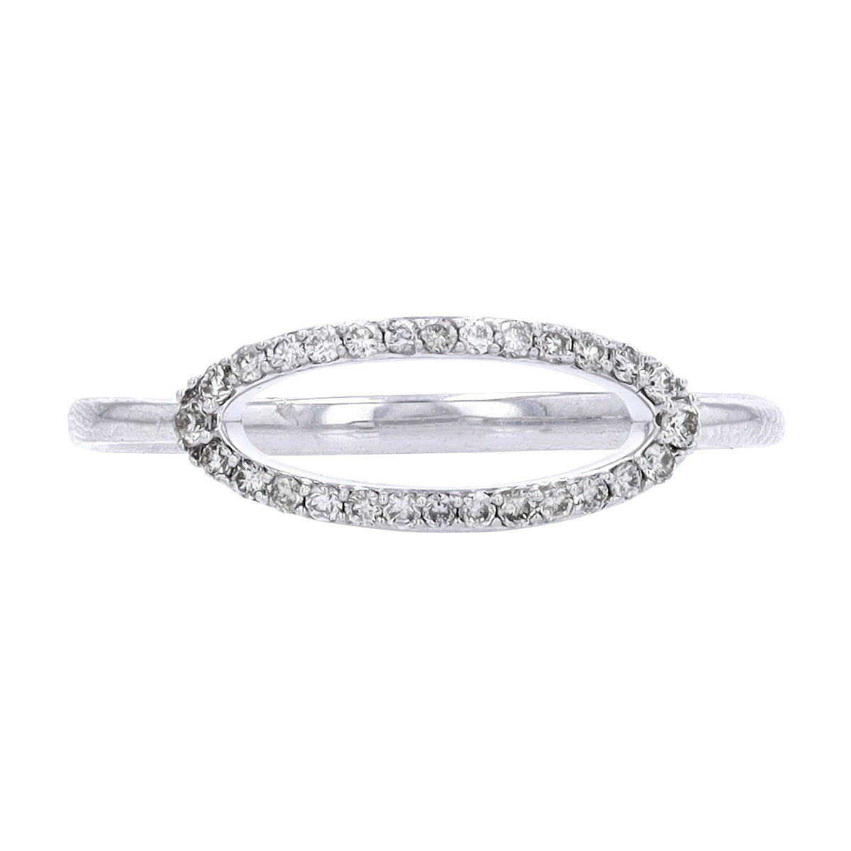 14K WG Oval Diamond Ring