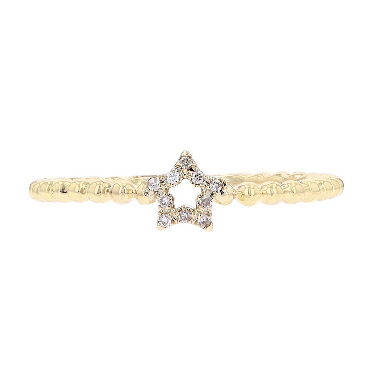 14K Diamond Star Ring<p><strong>More Colors Available</p></strong>