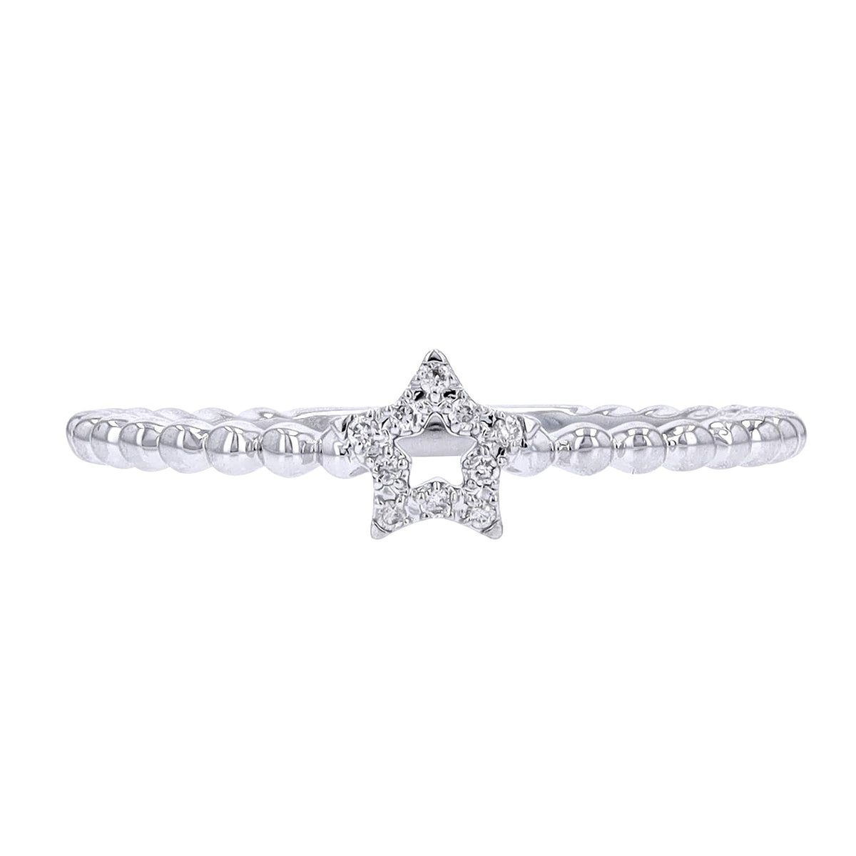 14K Diamond Star Ring<p><strong>More Colors Available</p></strong>