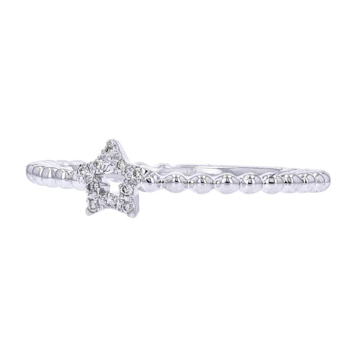 14K Diamond Star Ring<p><strong>More Colors Available</p></strong>