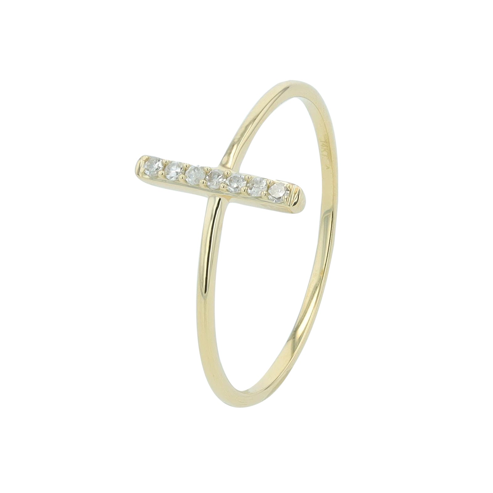 14K .05 CTW Diamond Bar Ring<p><strong>More Colors Available</p></strong>