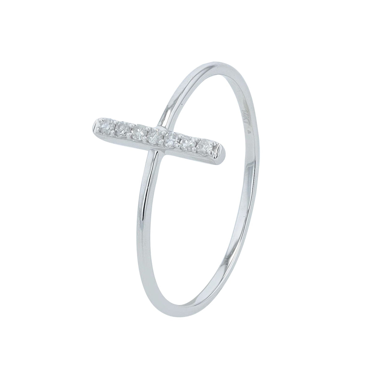 14K .05 CTW Diamond Bar Ring<p><strong>More Colors Available</p></strong>