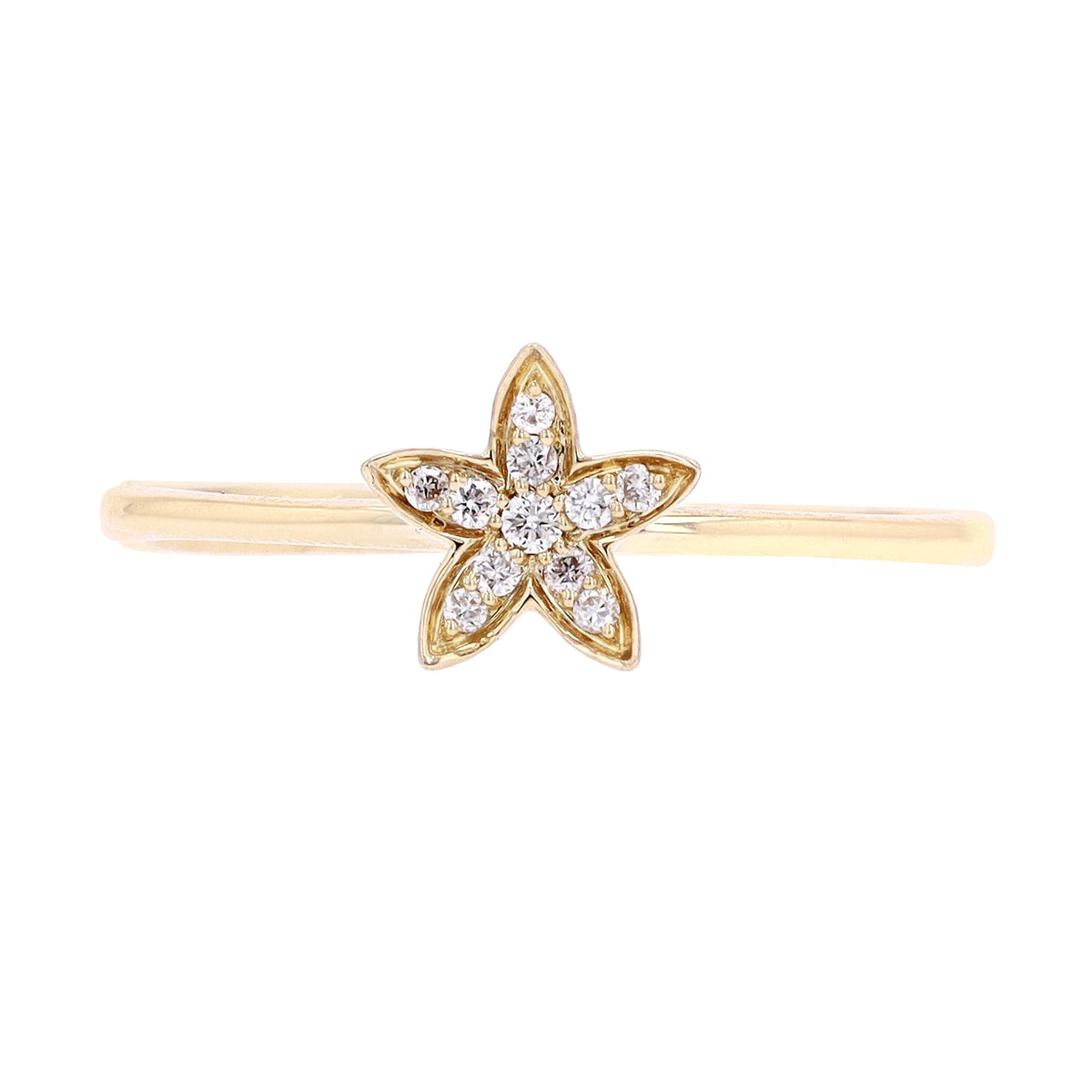 14K Diamond Star Ring<p><strong>More Colors Available</p></strong>