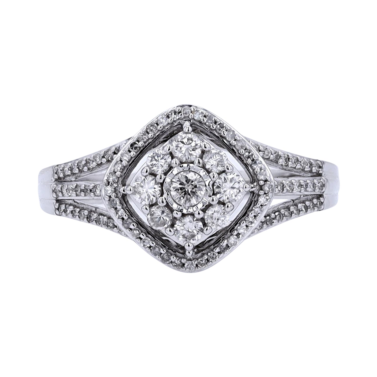 10K WG 1/2 CT Diamond Ring