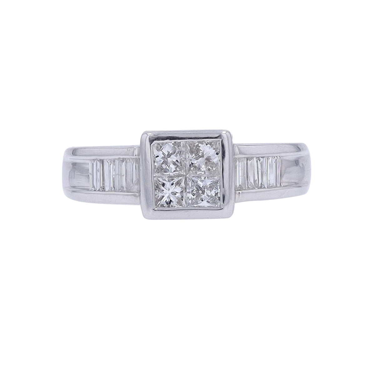 PT900 1 CT Diamond Cluster Ring