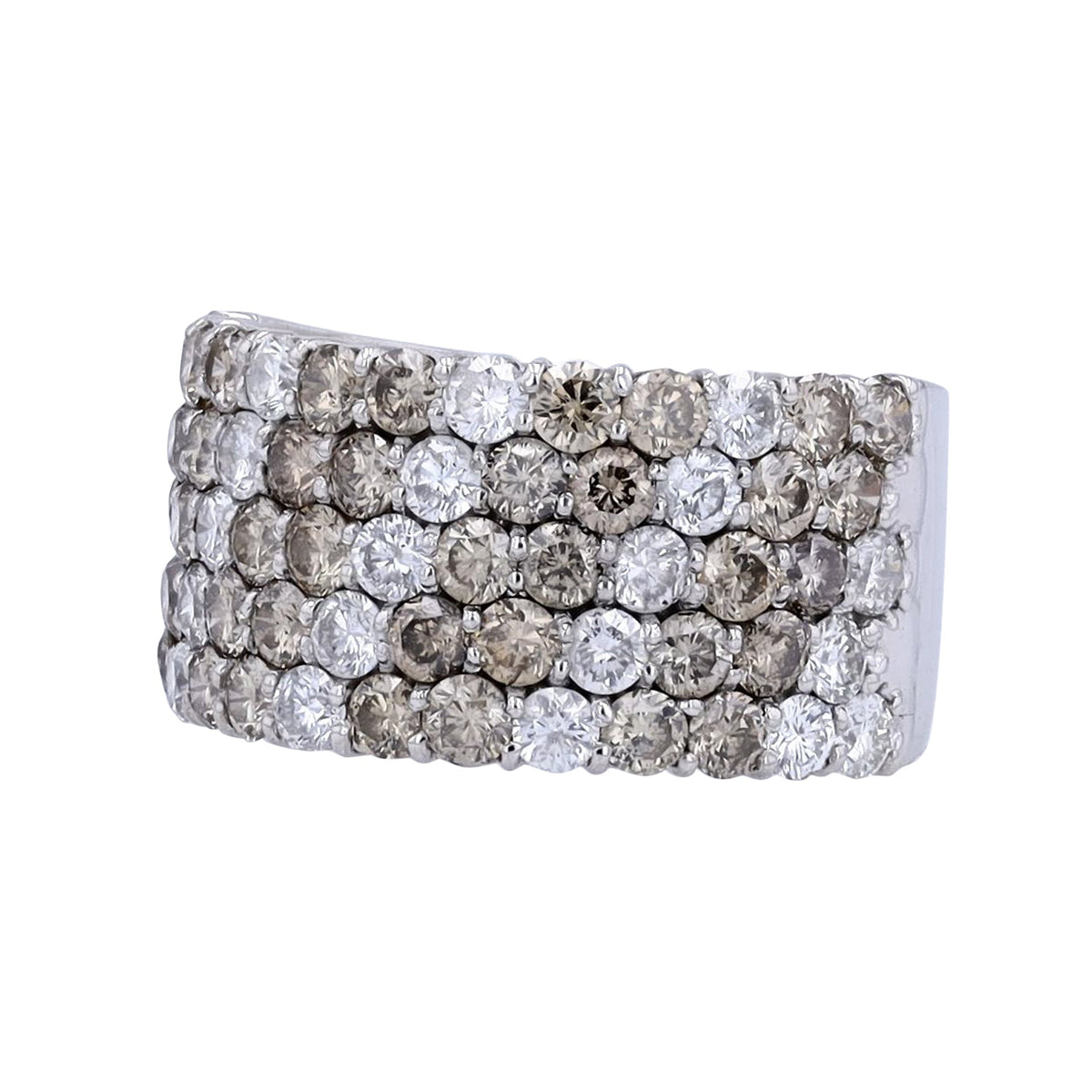 18K WG 3 CTW Diamond Wide Band