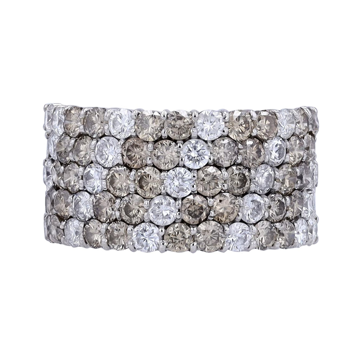 18K WG 3 CTW Diamond Wide Band