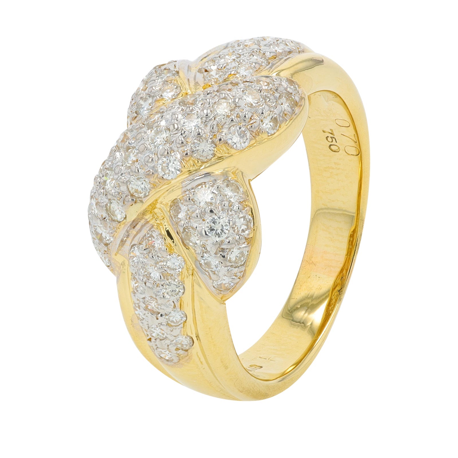 18K YG .70 CTW Diamond Ring