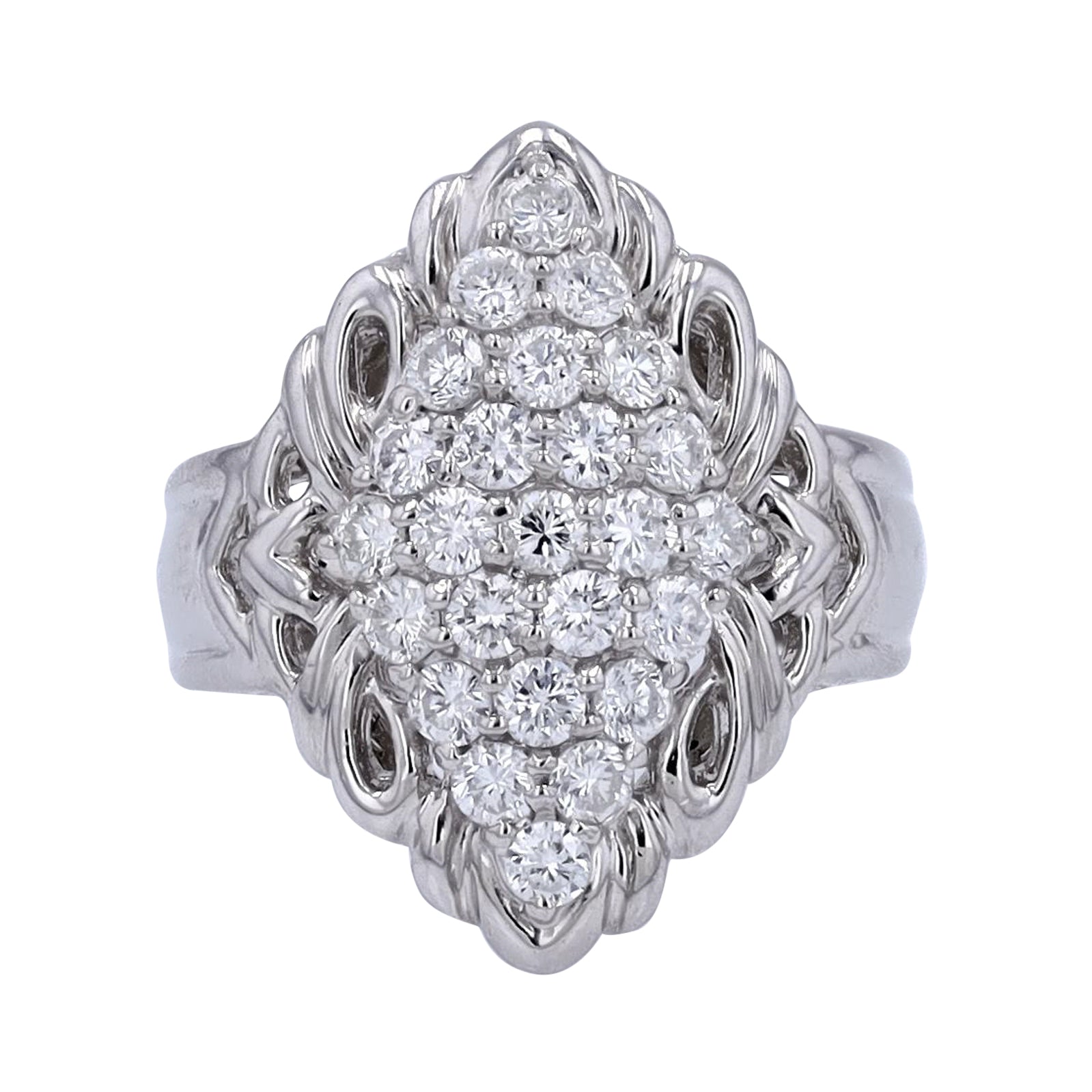 Platinum 1.03 CT Diamond Waterfall Ring