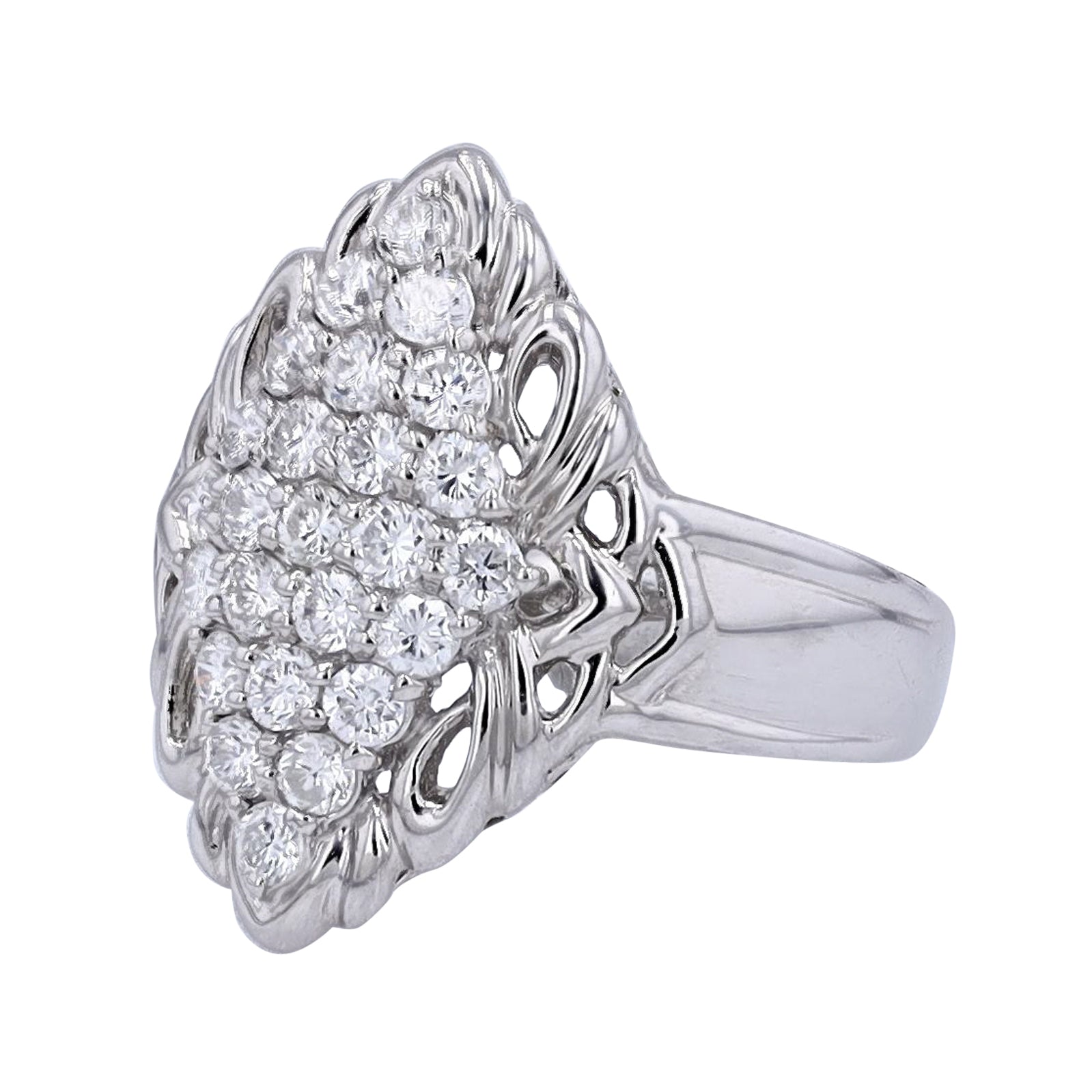 Platinum 1.03 CT Diamond Waterfall Ring