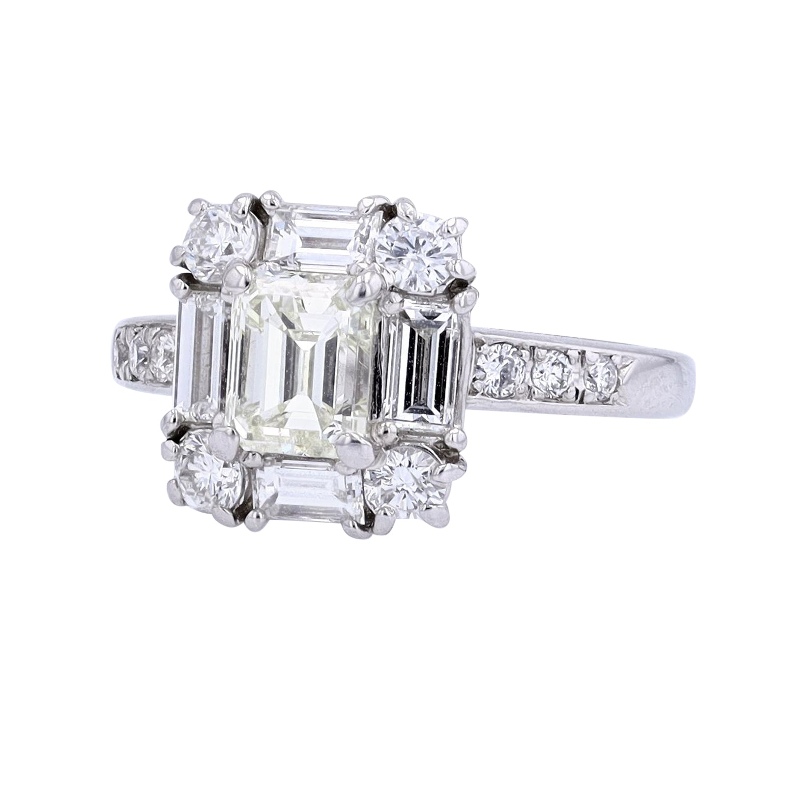 PT900 1.02 CTR Radiant Center Engagement Ring