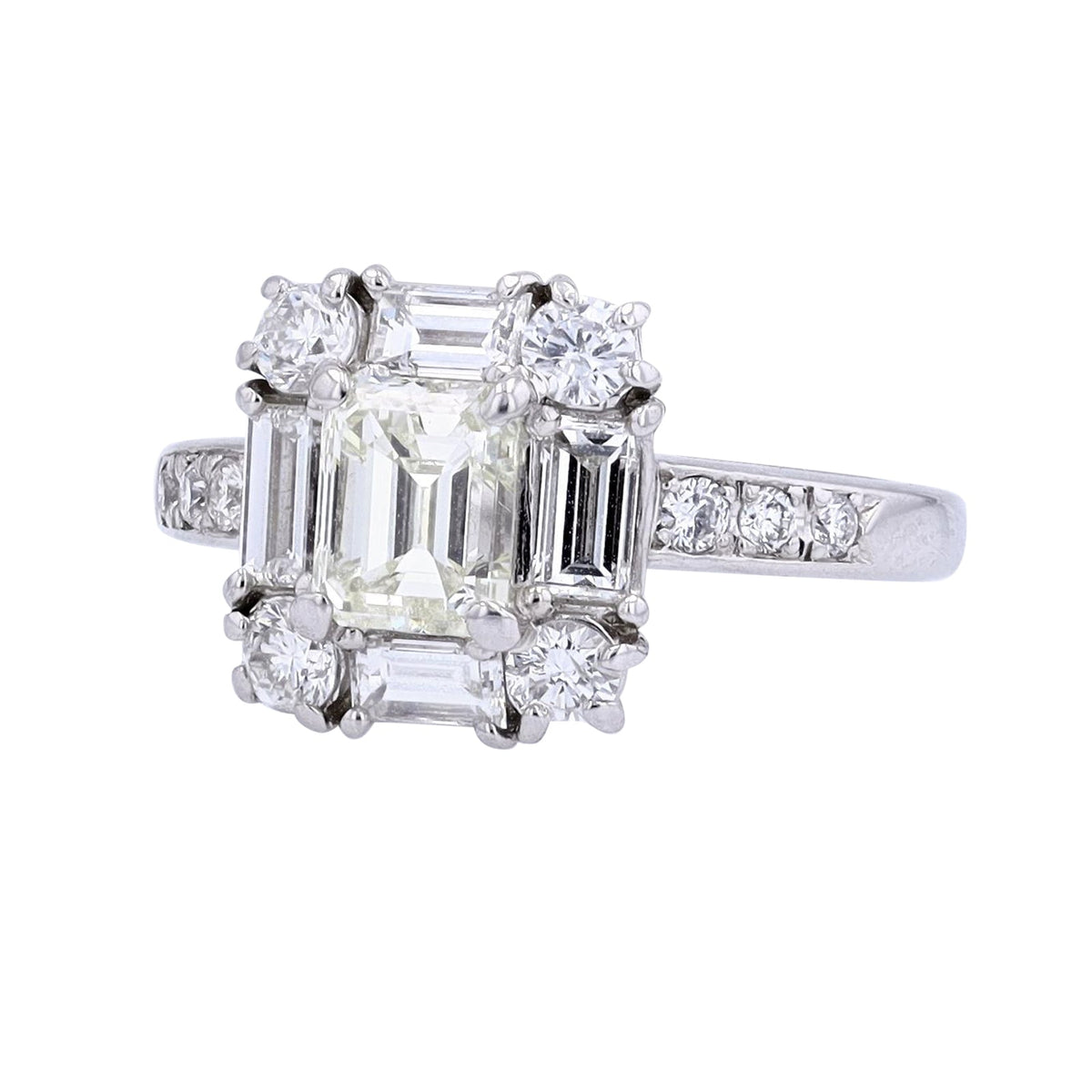PT900 1.02 CTR Radiant Center Engagement Ring