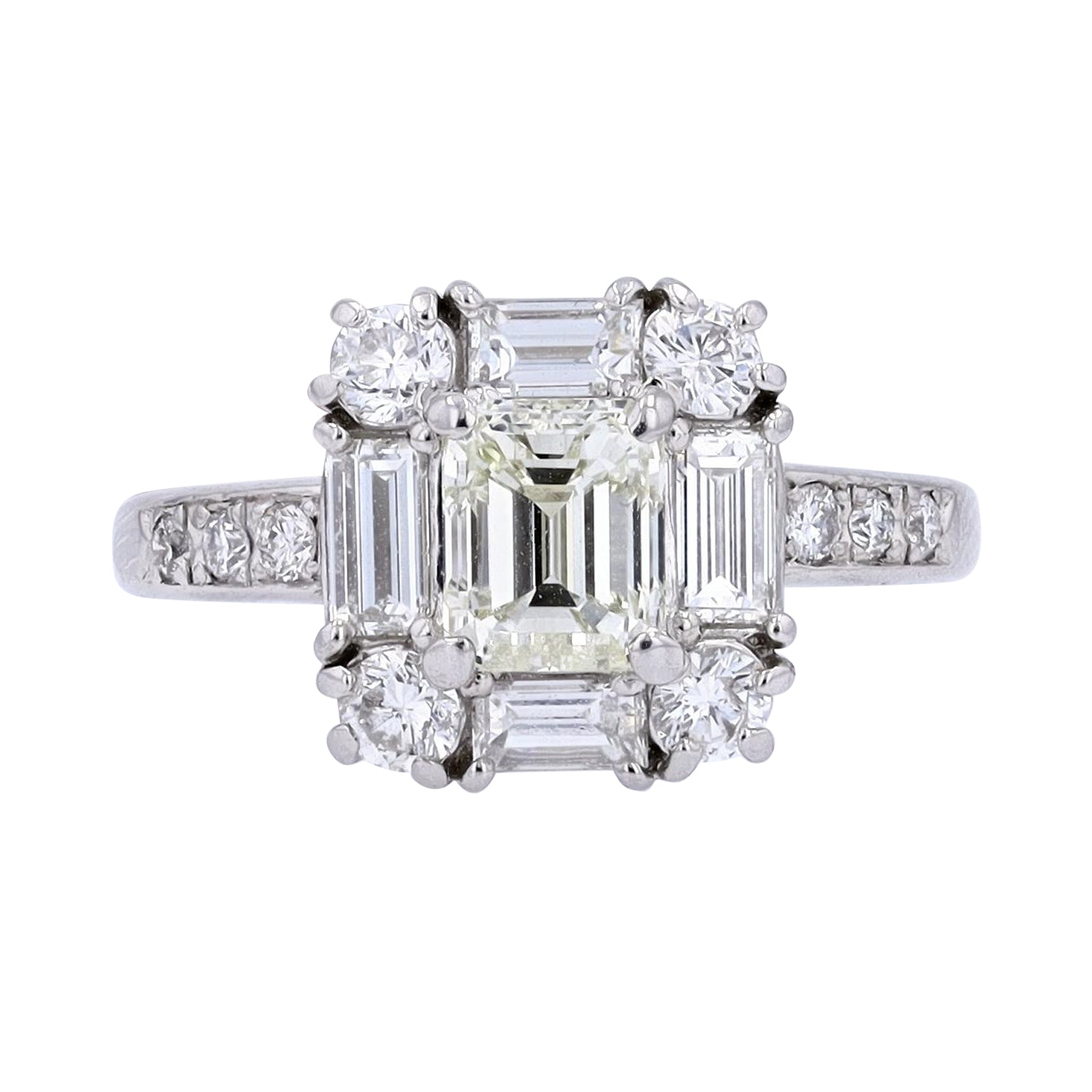 PT900 1.02 CTR Radiant Center Engagement Ring