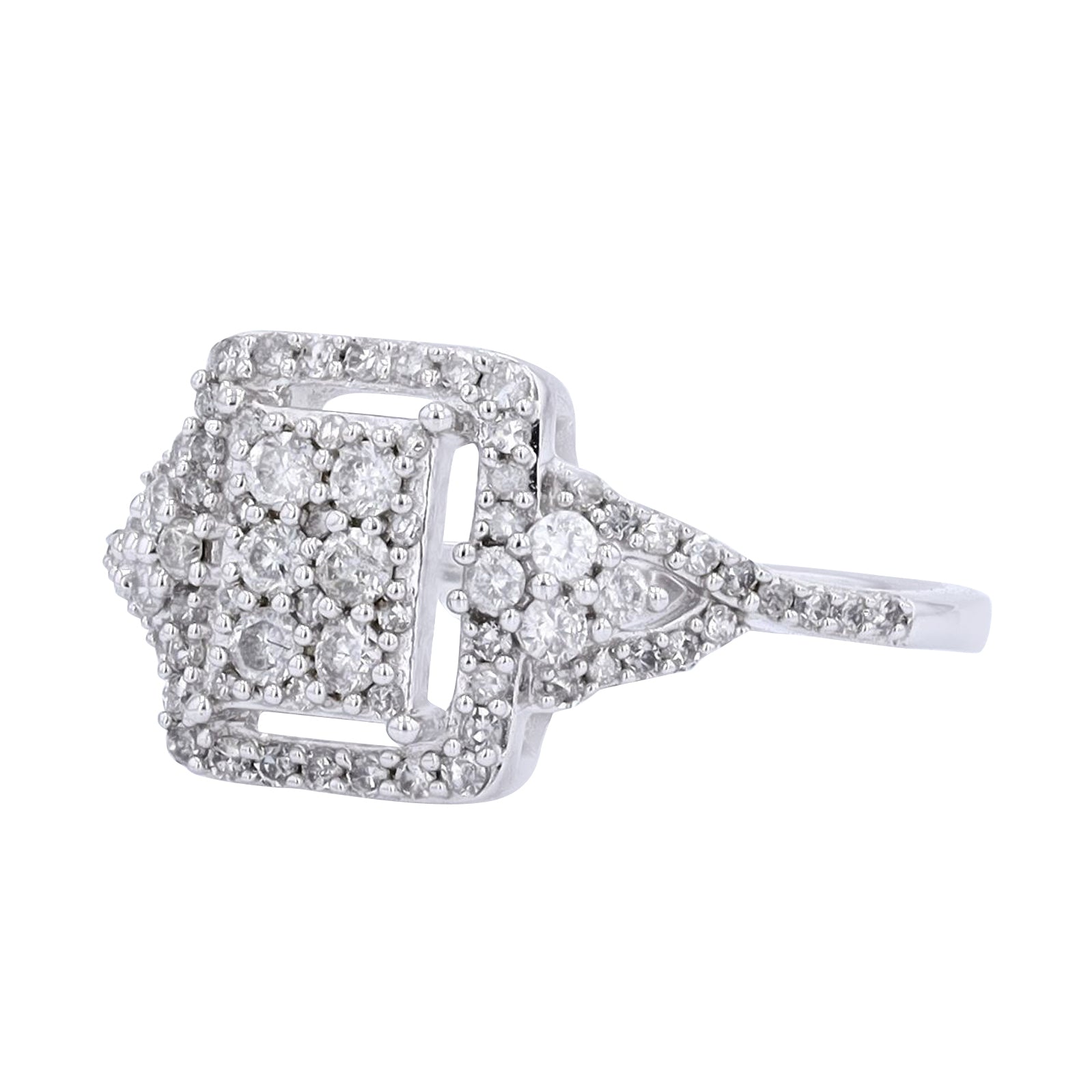 10K WG 1/2 CTW Diamond Ring