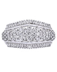 10K WG 1 CT Diamond Cluster Ring