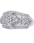 10K WG 1 CT Diamond Cluster Ring