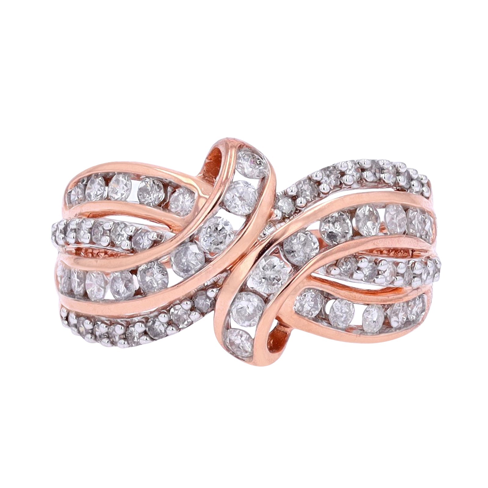 10K RG 1 CTW Diamond Ring